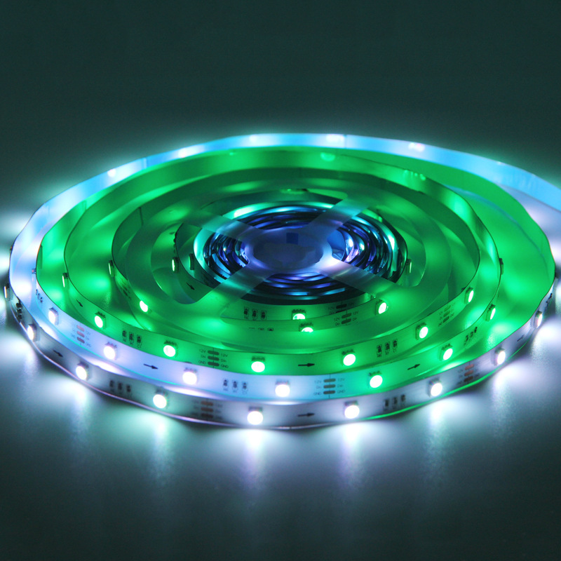 DC5/24V 60LEDs/m P943 Built-in IC SMD5050 Dream Color Programmable RGB Flexible LED Ribbon Light DC5/24V 60LEDs/m P943 Built-in IC SMD5050 Dream Color Programmable RGB Flexible LED Ribbon Light